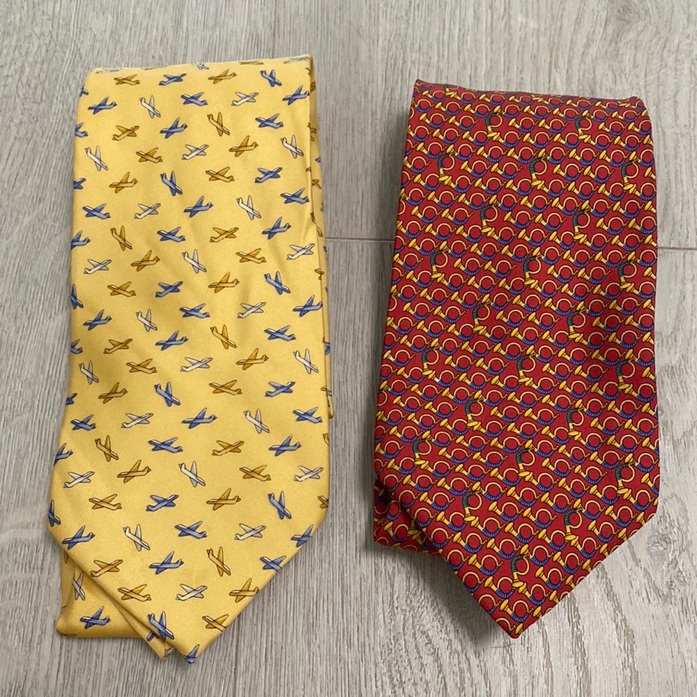 🔥BUNDLESALE Lot of 2 Beaufort Tie Rack 100% silk neck ties